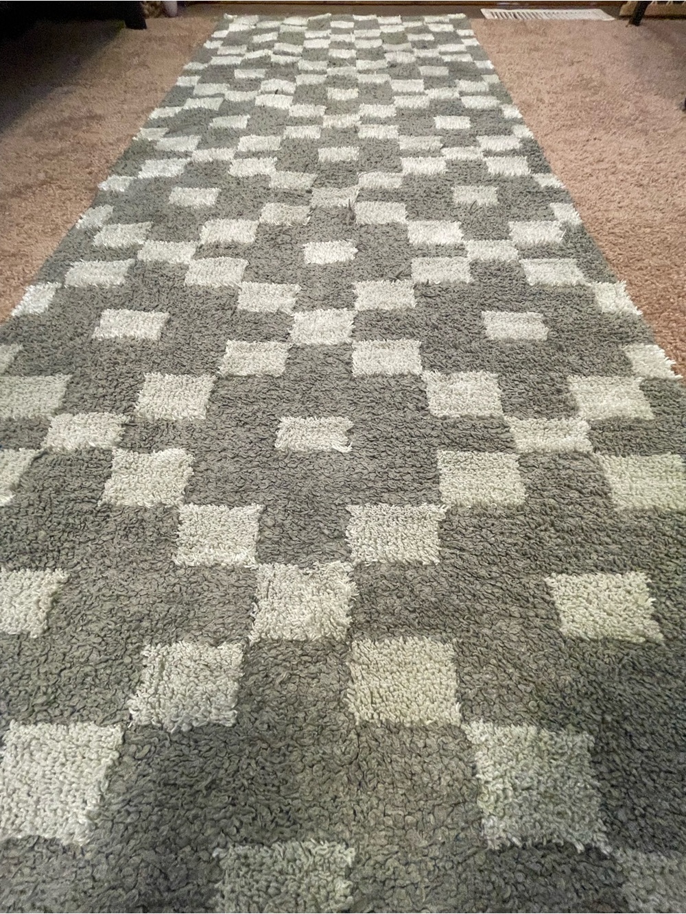Sonoma: Gray and Green Geometric Rug Runner
